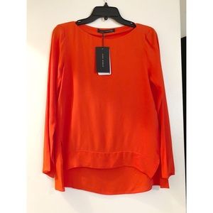 Zara boat neck blouse